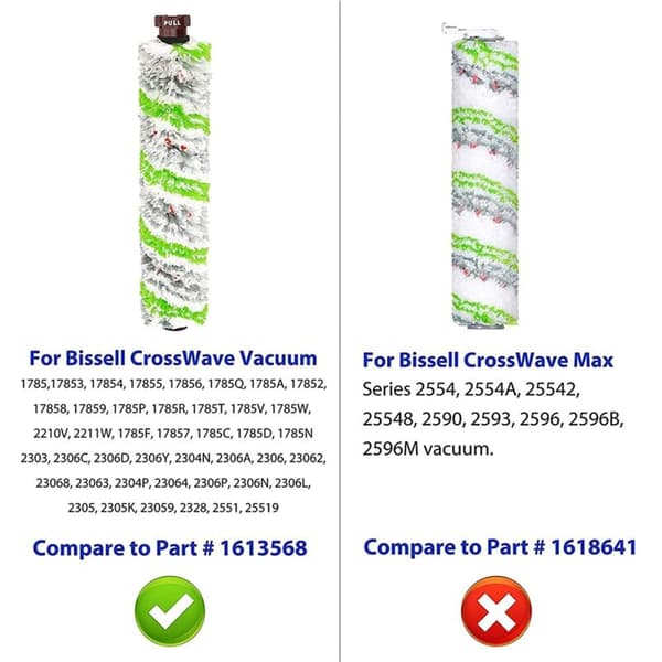 2-pak 2460 Multi-overflade børstevalse til CrossWave 2306A og 1785-serien, 1613568