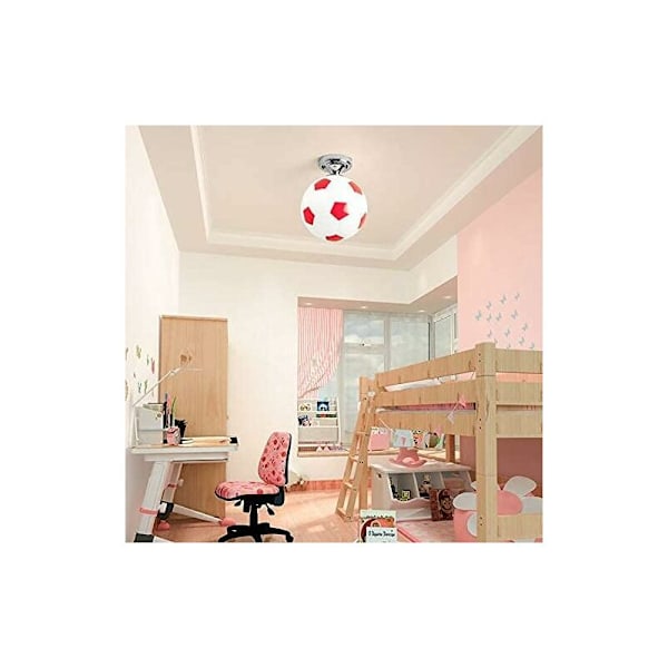 Fotball Taklampe, Barnelampe, Innendørsbelysning, Kreativ Personlig Lysekrone, Stue Spisestue Varmt Lys 20CM (r