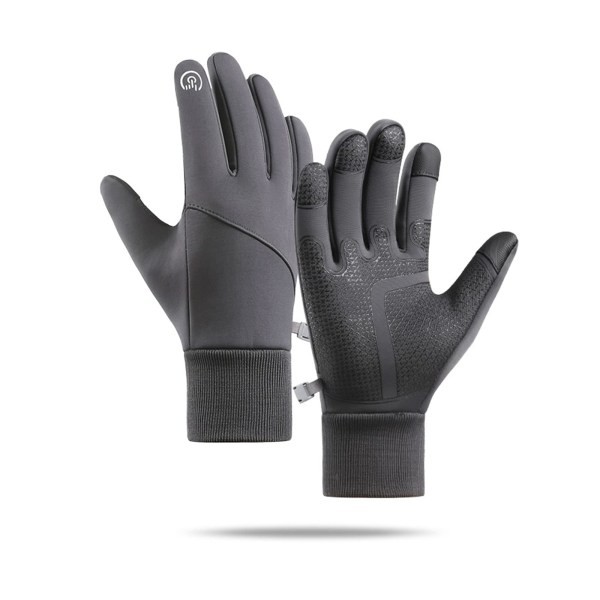 Unisex vinter pekskärm Anti-halk thermal handskar storlek L