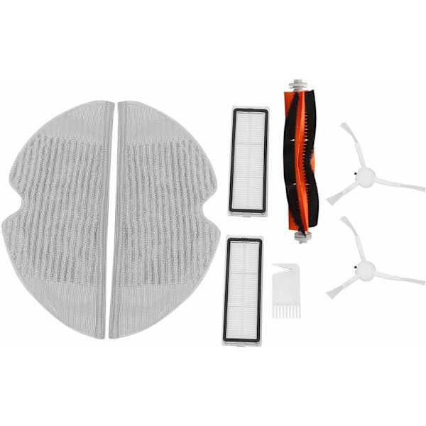 8 deler reservedelssett for Xiaomi Mijia 1C robottilbehør siderulle HEPA-filter hovedbørste mopp