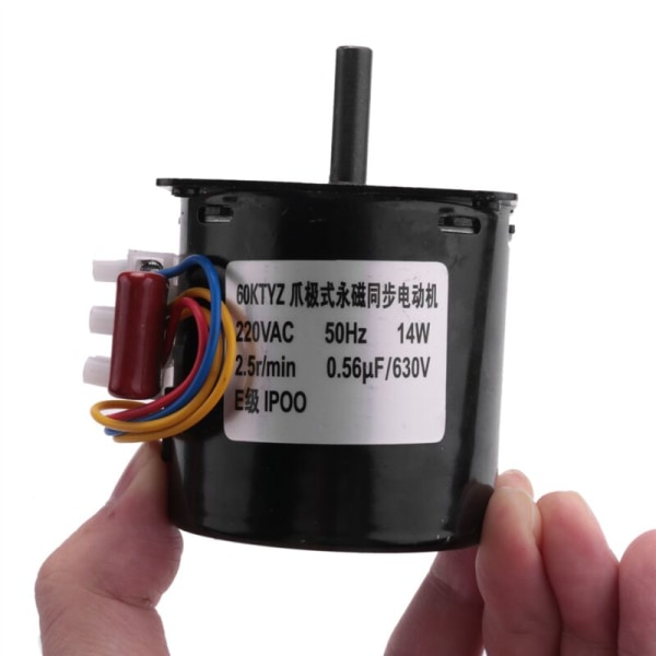 220V AC 60KTYZ Synkron Gearmotor 60-KTYZ Permanent Magnet Synkron Gearmotor 220V 2.5RPM