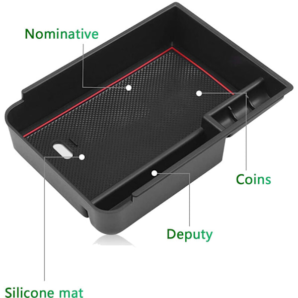 Bil Midterkonsol Armlæn Opbevaringsboks Holder Indvendig Organizer Bakke til Sentra 2020 2021 2022 Rød