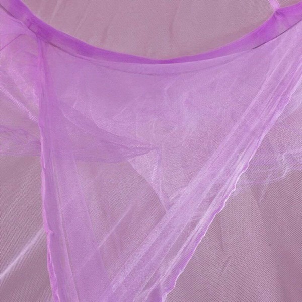 Myggnetting, myggnetting for enkeltsenger og dobbeltsenger, stor myggnetting, enkel og rask installasjon (lilla)