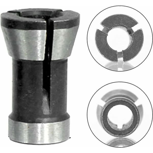 6,35/8mm fræserbøsning - Adapter til konvertering af træbearbejdningsfræs (8 stk.)