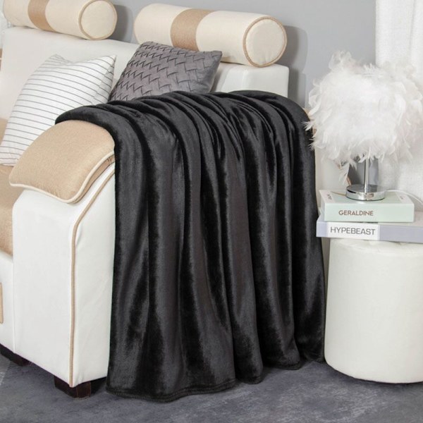 Fleece tæppe til sofaer og senge 50X60 tommer hyggeligt fleece flanel tæppe mikrofiber tæppe, A
