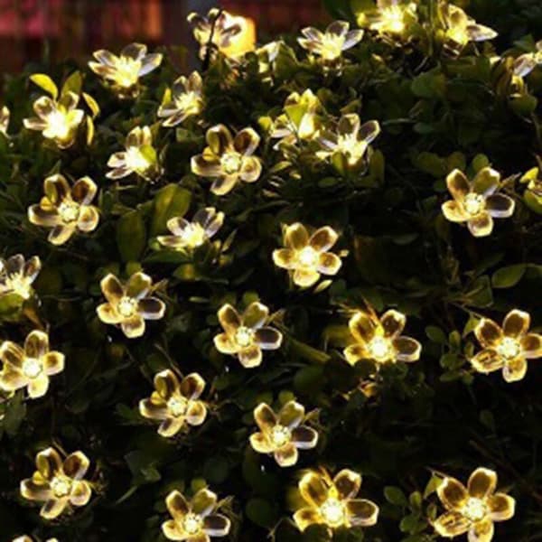 LED Solar String Light 12M 1000 LED String Fairy Light Utendørs Hage Jul Fest Dekorasjon Solcellelys-Farge
