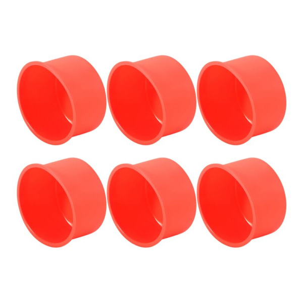 Mini silikone kageforme 4 tommer runde bageform non-stick silikone bageform genanvendelig bageform rød, sæt med 6
