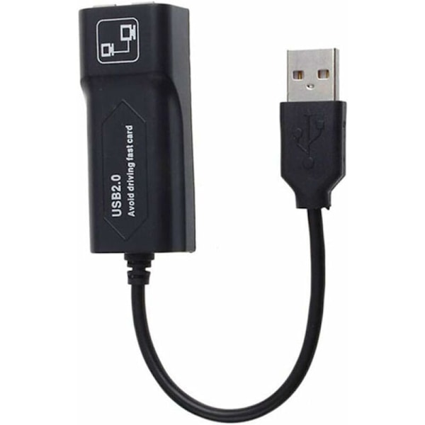 PC USB2.0 Ethernet-adapter, bærbar kort USB LAN-netværkskort til RJ45-netværksadapter USB til RJ45 10/100 Mbps