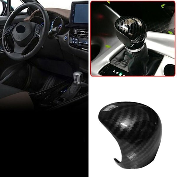 For C- 16-19 Fiber Gear Shift Knobs Shift Lever Decorate Cover Trim