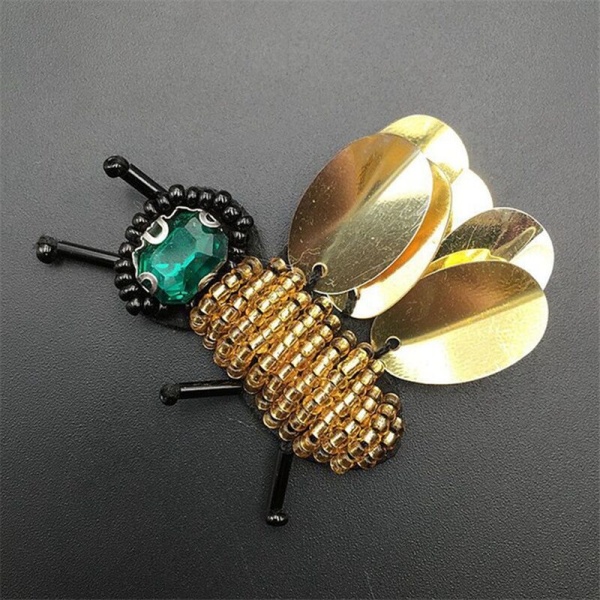 Håndlavede Rhinestone Perle- og Sequin-patches, Seje Modebier Sy På Krystalperle-patch Til Tøj, Sko Dekoration Perleapplikation Søde Patche