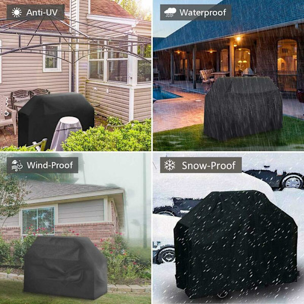 Premium Tunga Gasgrillskydd, UV-, Vatten- och Rivtåligt - 67 tum / 170 cm