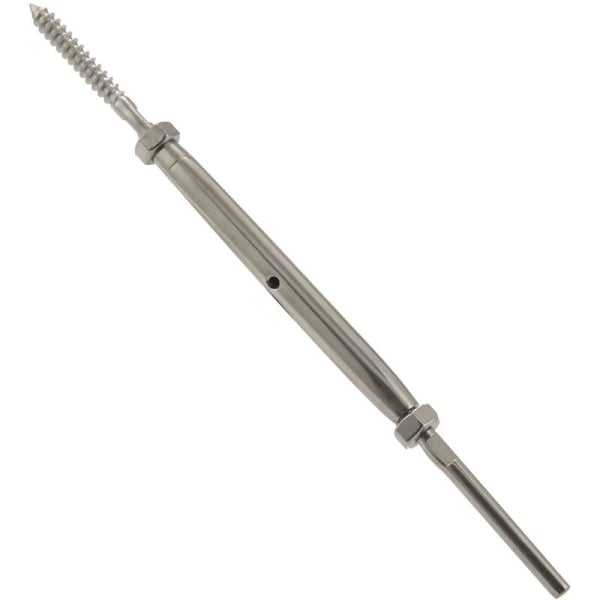 Swage Turnbuckle Turnbuckle med forsænket skrue til 1/8 tommer kabeldæksystem, Marine Grade T316 rustfrit stål (pakke med 10)