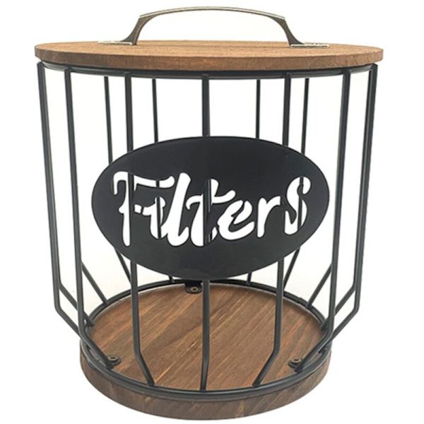 Kaffe filterholder til kaffebar tilbehør Smuk kaffe filter opbevaringsbeholder og dispenser