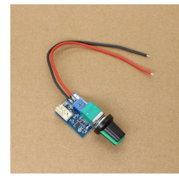 DC 12V Justerbar 0%-100% PWM-viftehastighetsregulator med knottsbryter 4-lednings viftehastighetsregulator Støyreduksjon