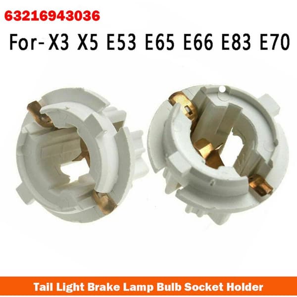 5 kpl auton takavalon jarruvalon lampunpidike P21W polttimon pidike 63216943036 For- X3 X5 E53 E65 E66 E83 E70