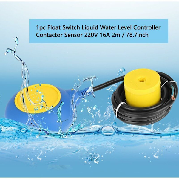 Float Switch Nivåvakt Controller Tank 2 Meter Rund 220V