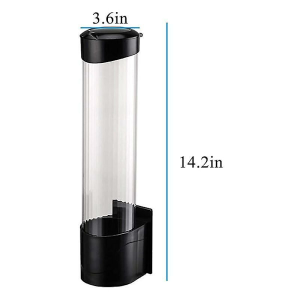 Vægmonteret vandkopdispenser i plastik med papkopsseparator - Automatisk kopudlevering