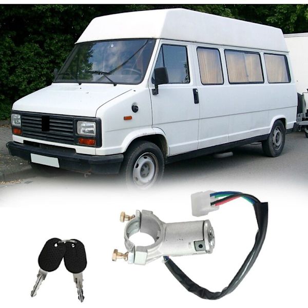 Tändningslåscylinder 4479518 med 2 nycklar för Panda Ducato C25 J5 1981-1994