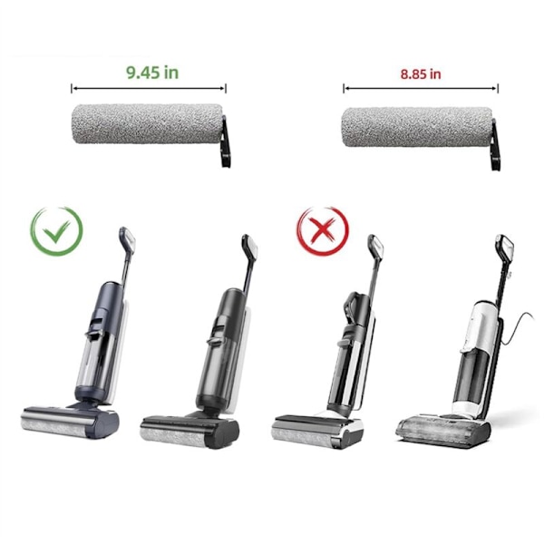 Lattialle ONE S5/Floor One S5 Pro 2 märkä- ja kuivaimurille, 2 harjasrullat HEPA-suodatinta