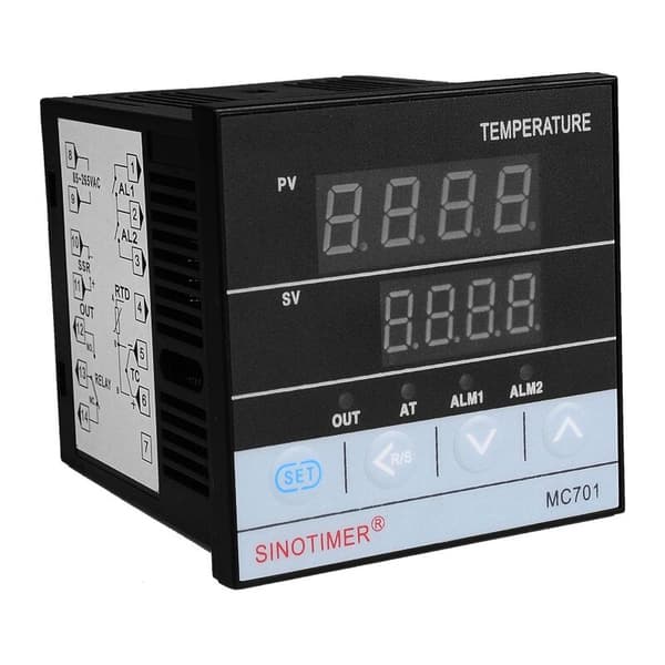 MC701 Vanntett Digital Temperaturregulator K Type PT100 Sensor Inngang Reléutgang