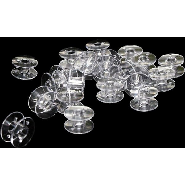 Sicai 25 stk. Symaskine Spoler, Plastik Spoler med Opbevaringsboks (Transparent)