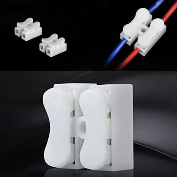 55 stk Push Quick Wire Cable Connectors, Spring Loaded Connector Kit og White Cable Connector Terminal Block