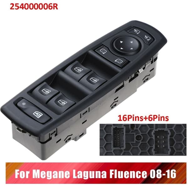 For Fluence 08-16 Power Master Window Control Switch Driver Side 254000006R 7700817337