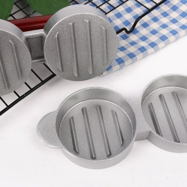 Mini Hamburgerpresser Non-Stick 3 Slot Små Patty Press Triple Bøf Maker Form Maskine Kød Køkken