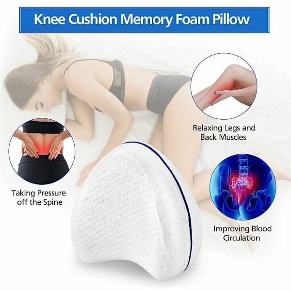 Soveputer for sidesøvn, ergonomisk pute for ben, minneskum pute for ben, knepute for sidesøvn