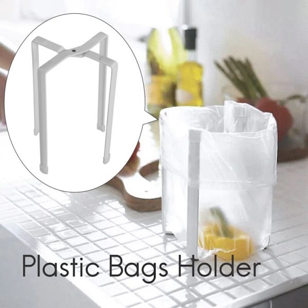 Hjemme Plast Holder Tårn Køkken Stativ til Flasker, Kopper og Vinglas Pose Stativ - Hvid
