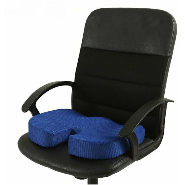 Kontor gel iskald pute vakker rumpe hemoroider gravide kvinner bruker gel memory foam sete pute sommer stol pute mesh stoff blå 45 36 minne f