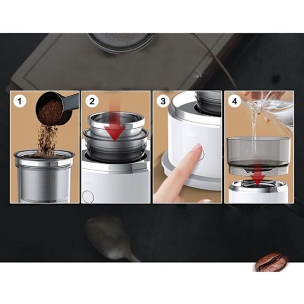 Mini kaffemaskin Semi-automatisk kaffetrakter Manuell drypp kaffetrakter Bryggeutstyr Matprosessor Kaffekvern