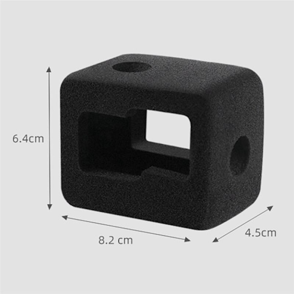 2X Skumskydd för GoPro9 HERO9 Vindskydd Vindruta Cykling Brusreducering Skydd Anti-Repor Tillbehör