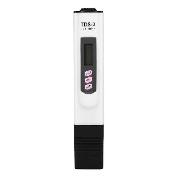 TDS Vandkvalitetsdetektor Vandkvalitetsanalysepen TDS-tester 0-9990 PPM (Hvid)