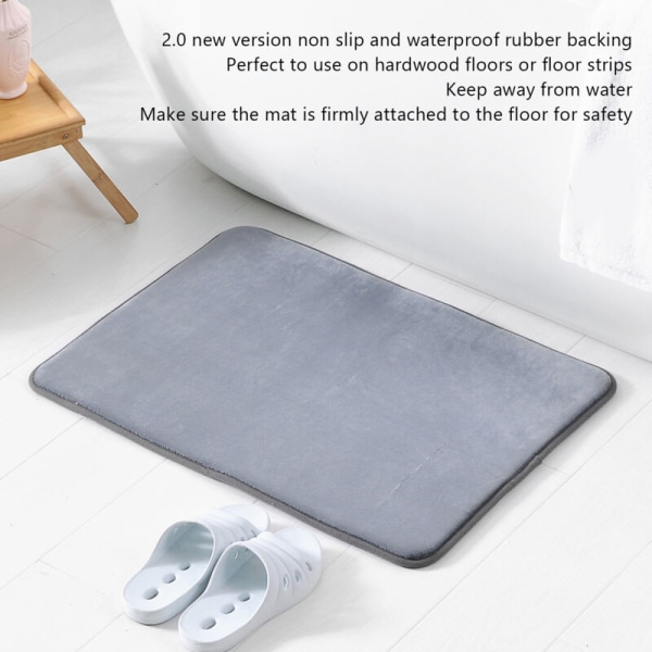 2 st Memory Foam Toalettmatta Extra Mjuk Kontur Absorberande Rektangulär U-formad Toalettmatta 40x50cm 50x70cm