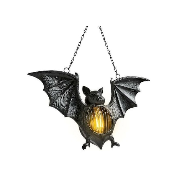 Halloween-lepakko riipus ulkovalaistus LED-lyhty, simuloitu lepakko liekiton valo, hartsi riippuva lamppu juhlan koristeluun (Väri: 1 kpl)