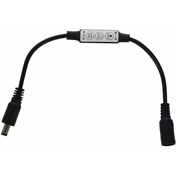 Lågprofil Inline Controller Mini 3-knapps Dimmers för Svart LED-remsa
