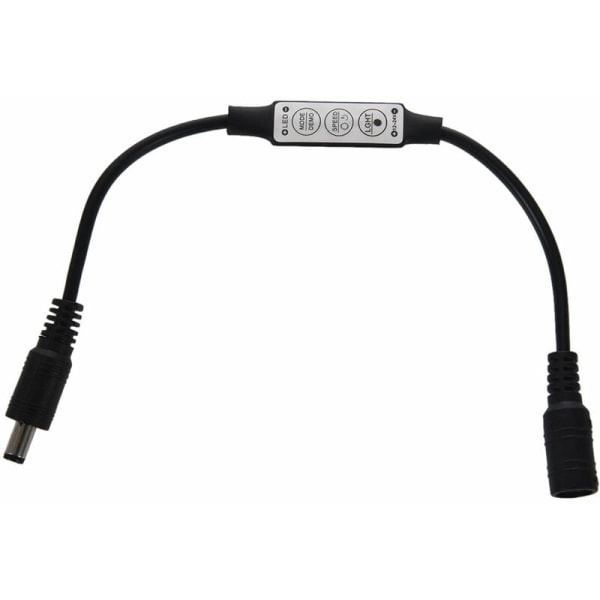 Matala profiili Inline Controller Mini 3 Key Dimmerit mustalle LED-nauhalle
