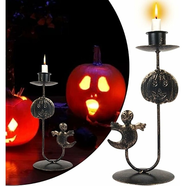 Ljusstakehållare, Kreativ Halloween Ljusstake Ornament Metall Ljusstativ Heminredning (storlek:3)