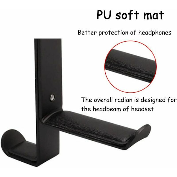 Headsetstativ og headsetstativ 2 i 1 Justerbart Gaming Headsetstativ Gaming Headsetstativ Universal Desktop Headsetstativ Aluminium Headsetstativ