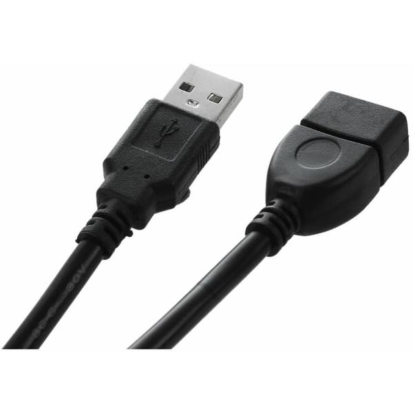 USB 2.0 Enkelt Han Til Enkelt Forlængerledning Kabel Forlænger Til Bærbar Sort