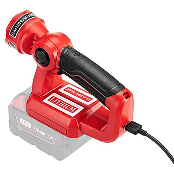 for M18 14.4V-20V litiumbatteri 3W lommelykt justerbar bærbar utendørs LED varsellys nattlys
