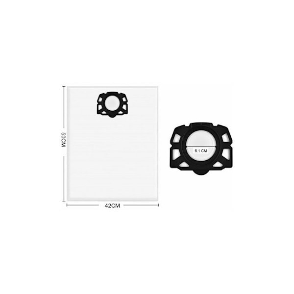 2 filtre og 6 poser til wd4 wd5 wd5p wd6 wd6 p mv4 mv5 mv6 støvsugerpose tilbehør