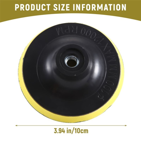 Vinkelsliber Poleringsskive og Loop Holder 4\" Dia