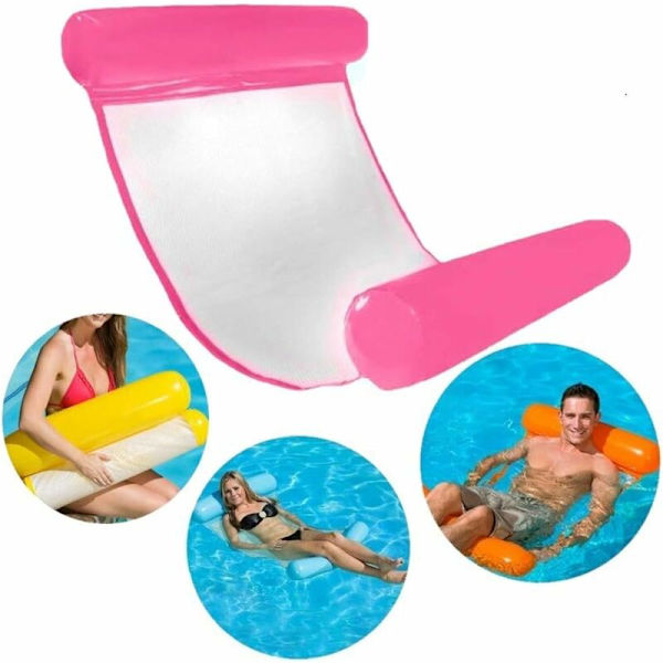 Oppblåsbar svømmemadrass, vann-hengeseng 4 i 1 Lounger luftmadrass for basseng Lounge Oppblåsbar basseng-hengeseng Oppblåsbar basseng-hengeseng for voksne og barn (