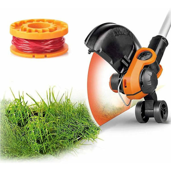 Sæt af 14 udskiftningsspoler til Worx Wa0010 Trimmer (12 Spoler til Worx WA0010) (12 Spoler + 2 Hætter)