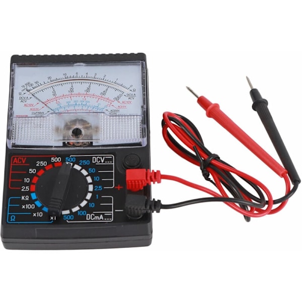 Analog Multimeter, AC DC Voltmeter Amperemeter Analog Ohmmeter Multimeter Pekepinn Analog Multimeter Tester for Måling av Spenning, Strøm og Motstand
