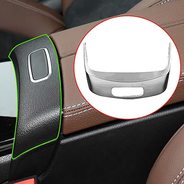Bil Chrome Central Armrest Box Switch Button Frame Sticker Trim Cover til A-Klasse W177 2019-2020