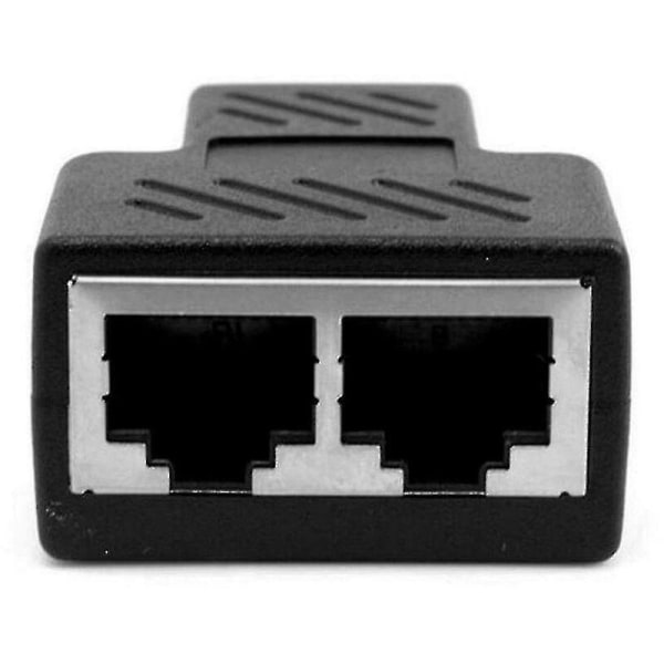 Käytännöllinen RJ45-jakajasovitinportti Cat5/6 LAN Ethernet -kaapeli