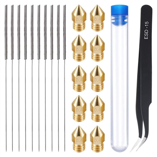 105 stk 3D Printer Dysenkit 0,4 mm Mk8 Dyser Nåle